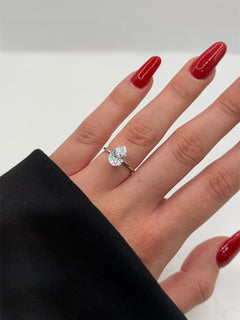 Anello DROP liscia argento