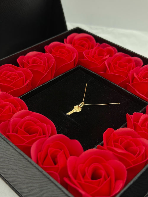 Collana chiave small oro + box San Valentino 🌹