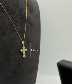 Collana croce tonda small oro