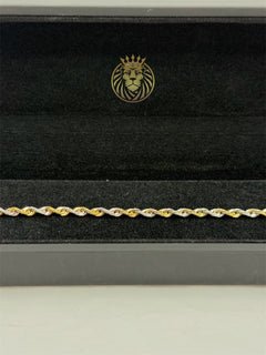 Bracciale torchon diamantato MID oro