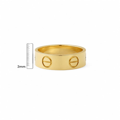 Anello fascia C big oro