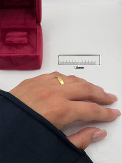 Anello fascia C slim oro
