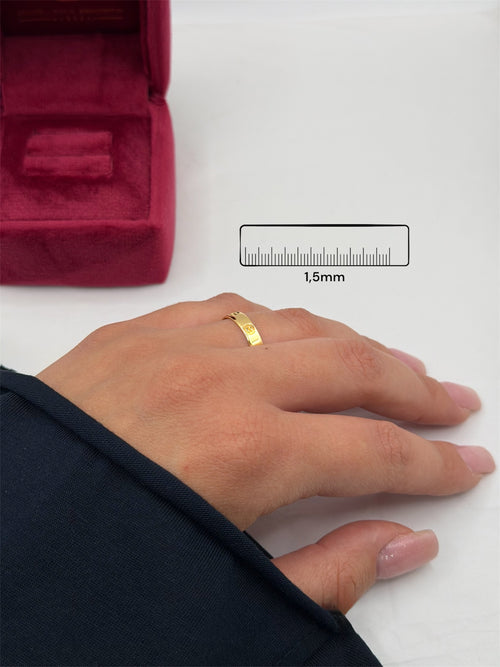 Anello fascia C slim oro