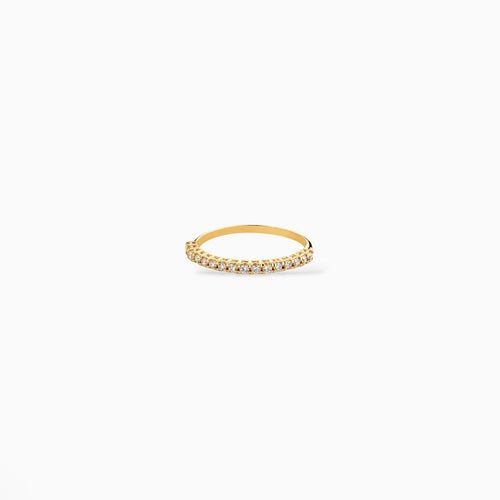 Anello mezza veretta oro e diamanti