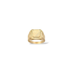 Anello a scudo quadrato oro uomo