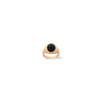 Anello a scudo tondo oro uomo