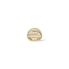 Anello fasce intrecciate oro