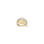 Anello fasce intrecciate oro