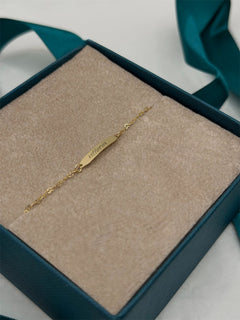 Bracciale baby con nome oro